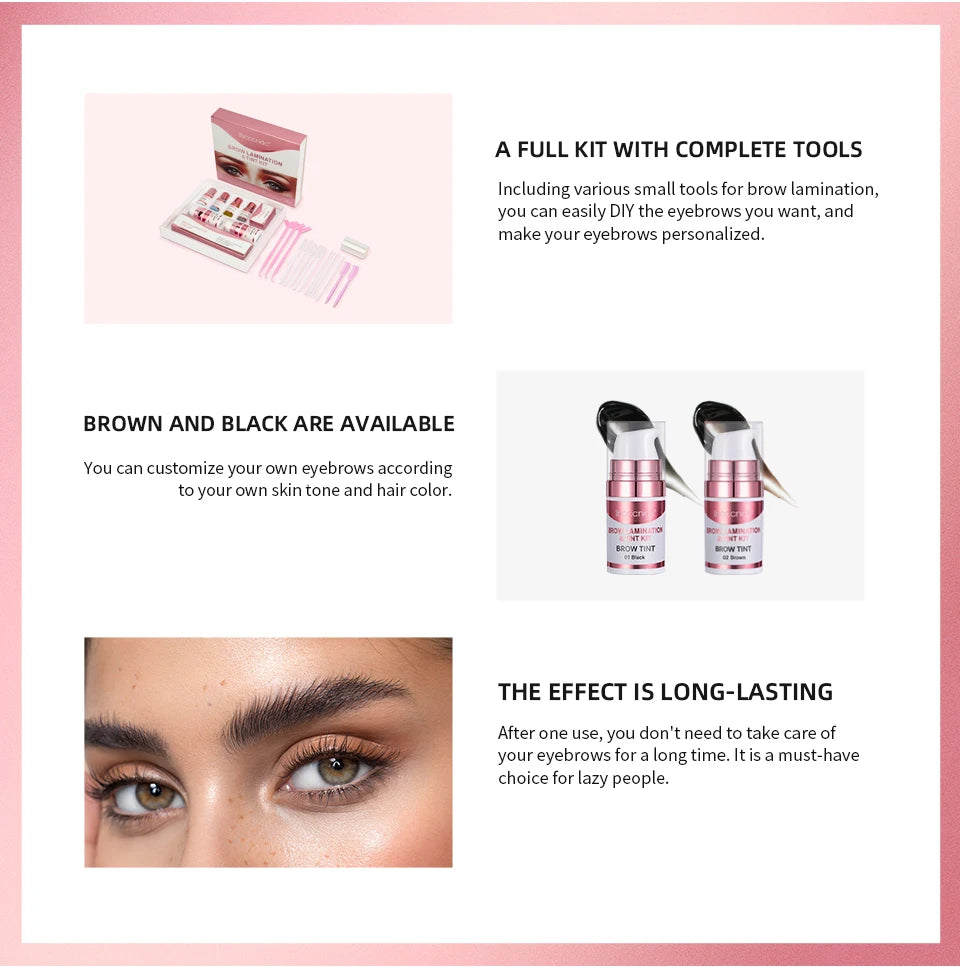 Professional Eyebrow Lamination and Tinting DIY Kit