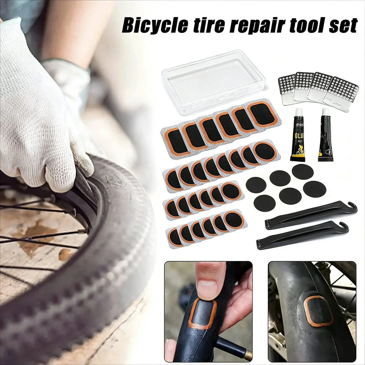Universal Bicycle Tire Puncture Repair Kit