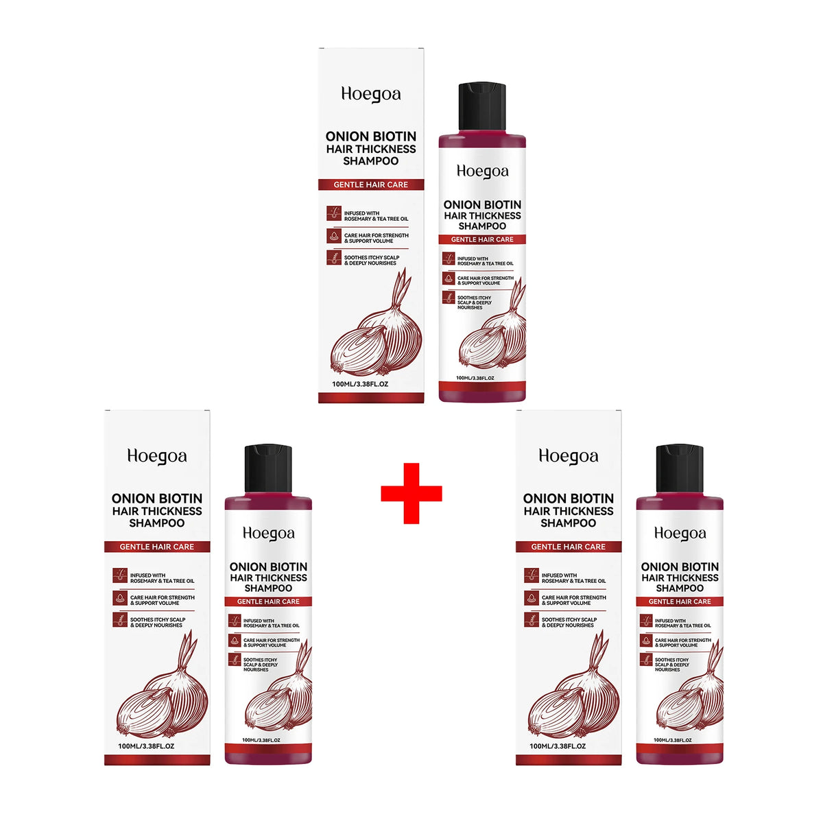 Onion Biotin Volumizing Shampoo for Hair Growth and Scalp Care