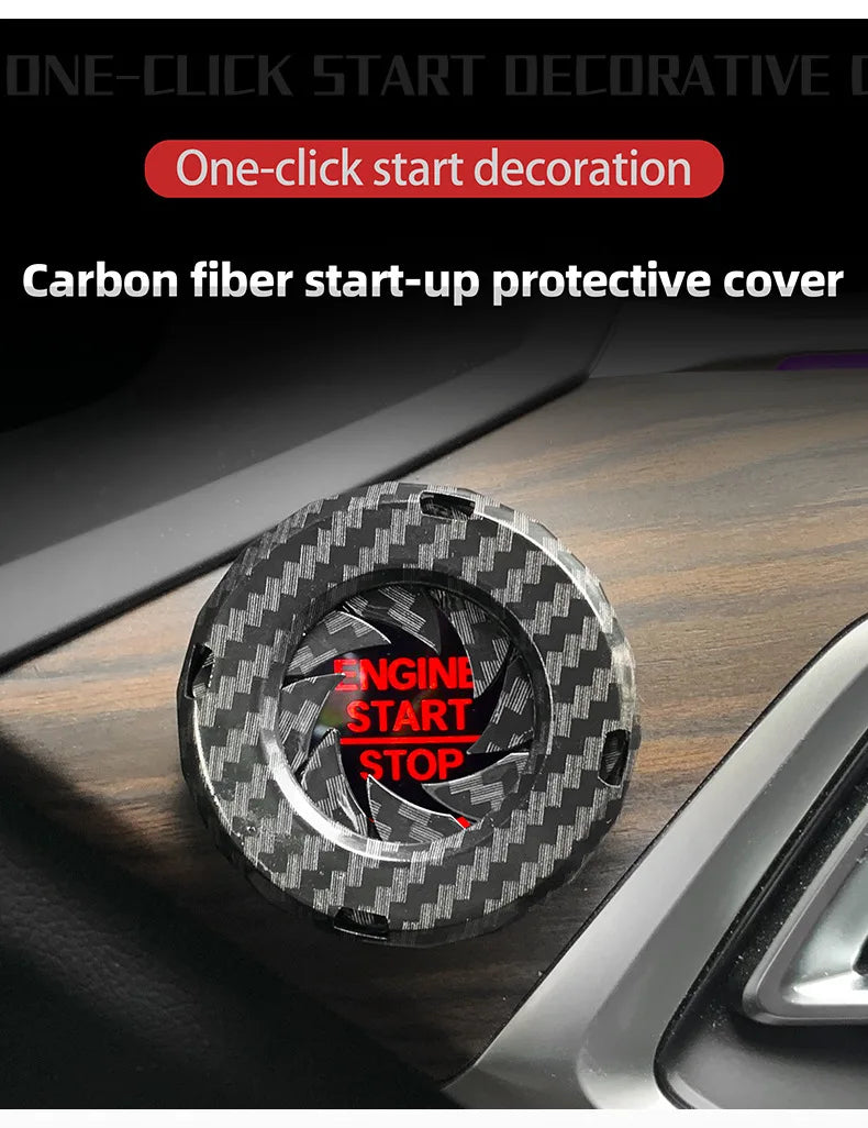Universal Push Start Engine Button Protection Cover - 6