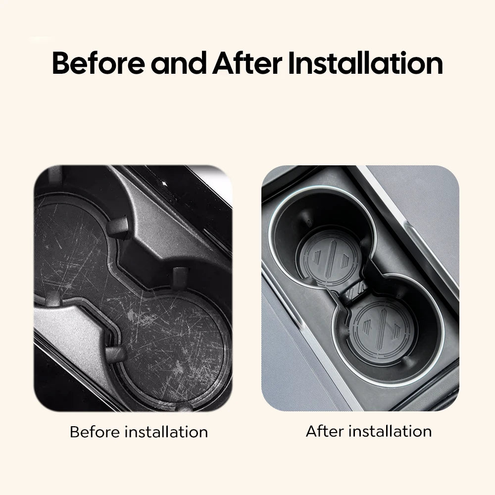 Anti-Slip Cup Holder Coasters for Tesla Model 3 Highland and Model Y