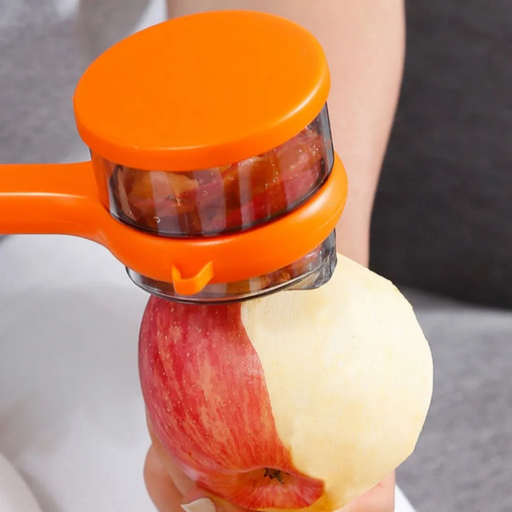 Multi-Function Vegetable Peeler with Integrated Peel Storage