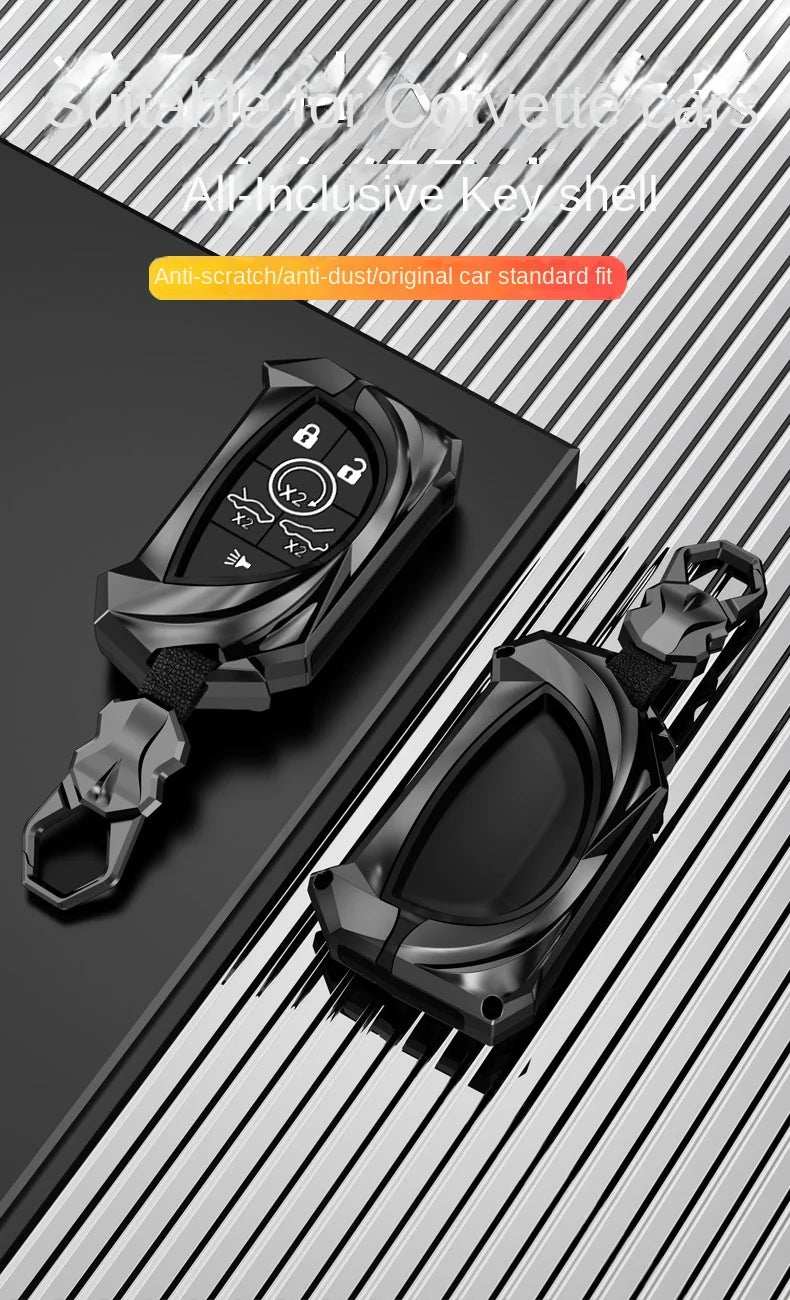 Protective Metal Car Key Case for Corvette C8 - 5