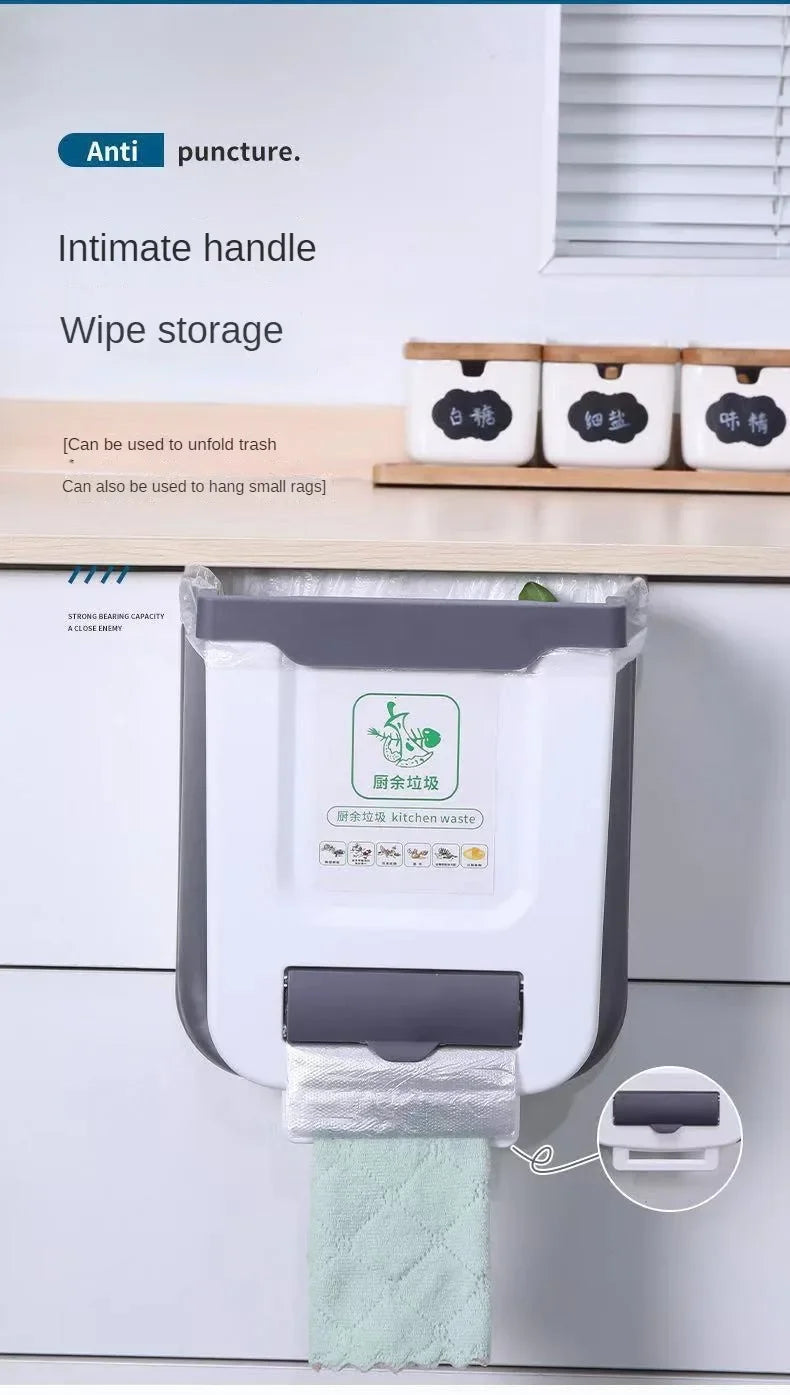 Foldable Hanging Trash Can for Kitchen and RV