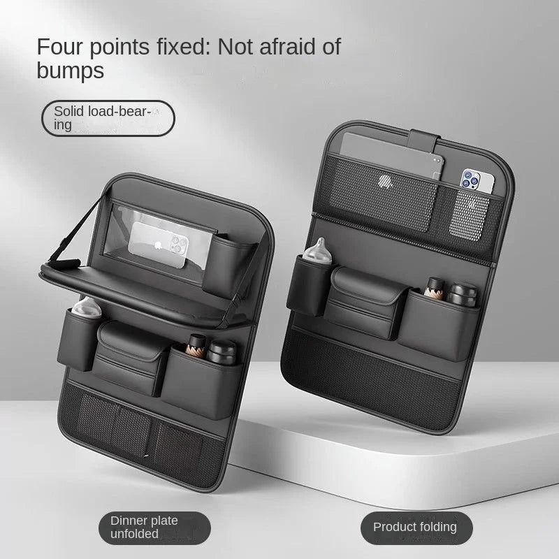 Car Backseat Organizer with Foldable Dining Table and Tablet Holder