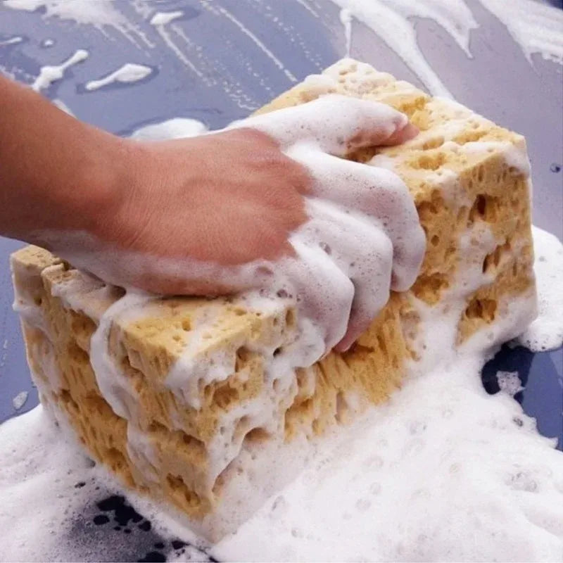 Large Honeycomb Car Wash Sponge Extra Absorbent Cleaning Brush Block - 1