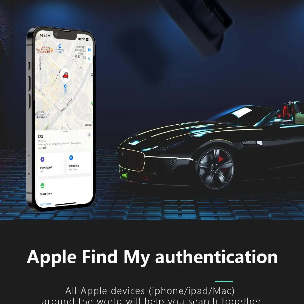 Plug-in Real-Time OBD Car GPS Tracker for Apple Find My