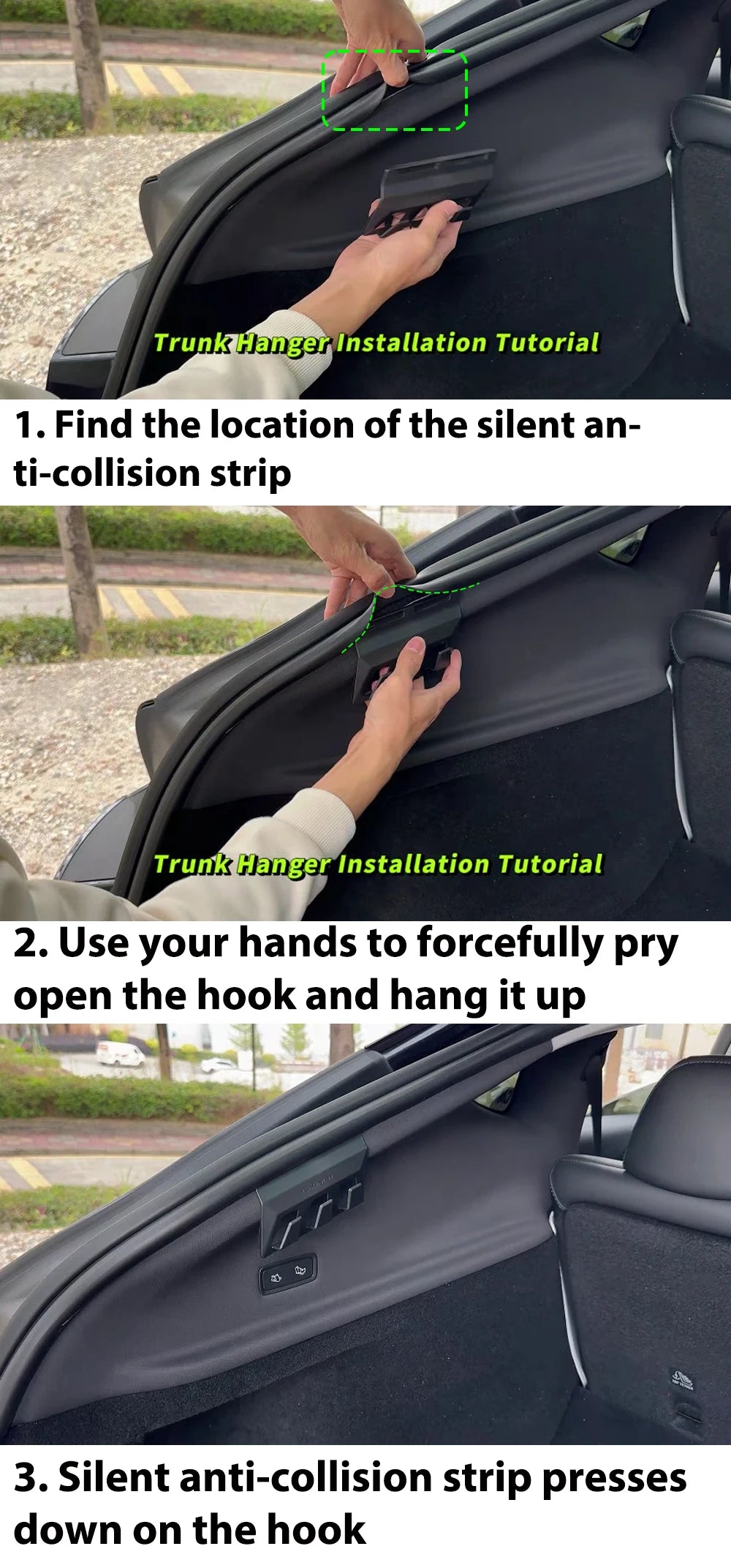 Rear Trunk Storage Hooks for Tesla Model Y Juniper - 8