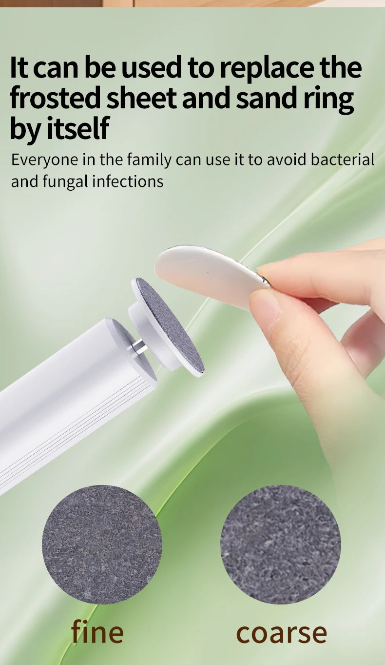 Electric Cordless Foot Callus Remover with 6 Adjustable Speeds