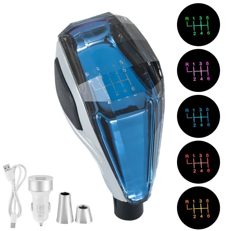 Universal Crystal LED Touch-Activated Gear Shift Knob