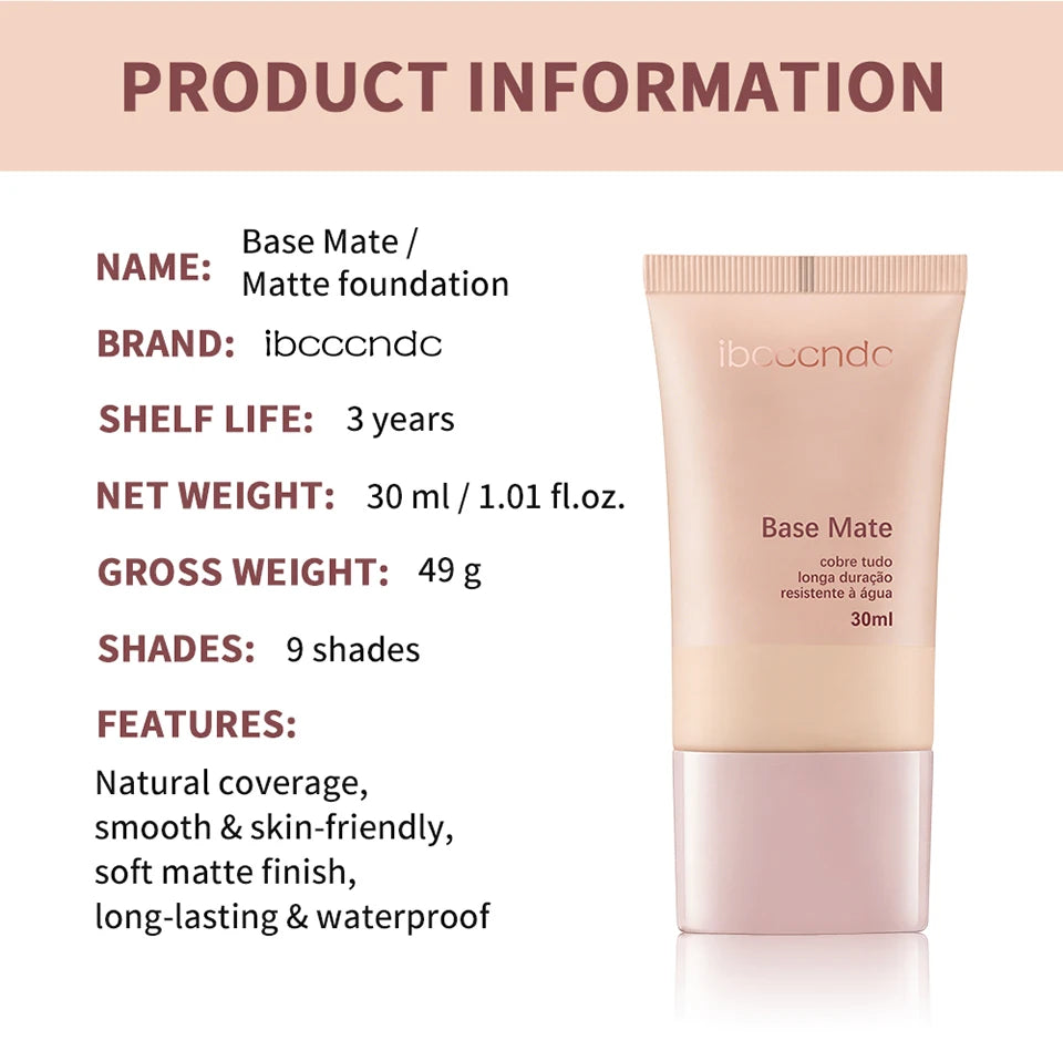 Long-Lasting Matte Liquid Foundation for Flawless Natural Coverage - 18