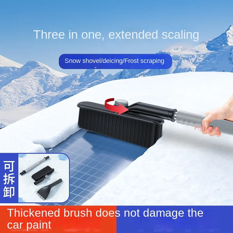 Retractable Car Snow Brush and Ice Scraper for Winter - 2