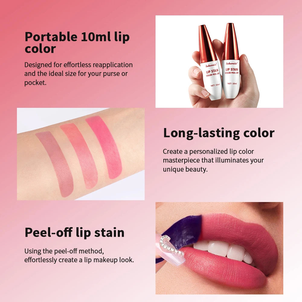 Waterproof Peel-Off Lip Stain Matte Tint