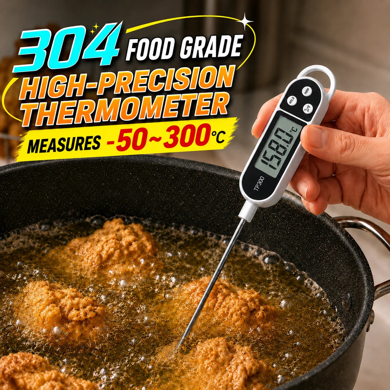 Digital Instant-Read Meat and Kitchen Food Thermometer - 1