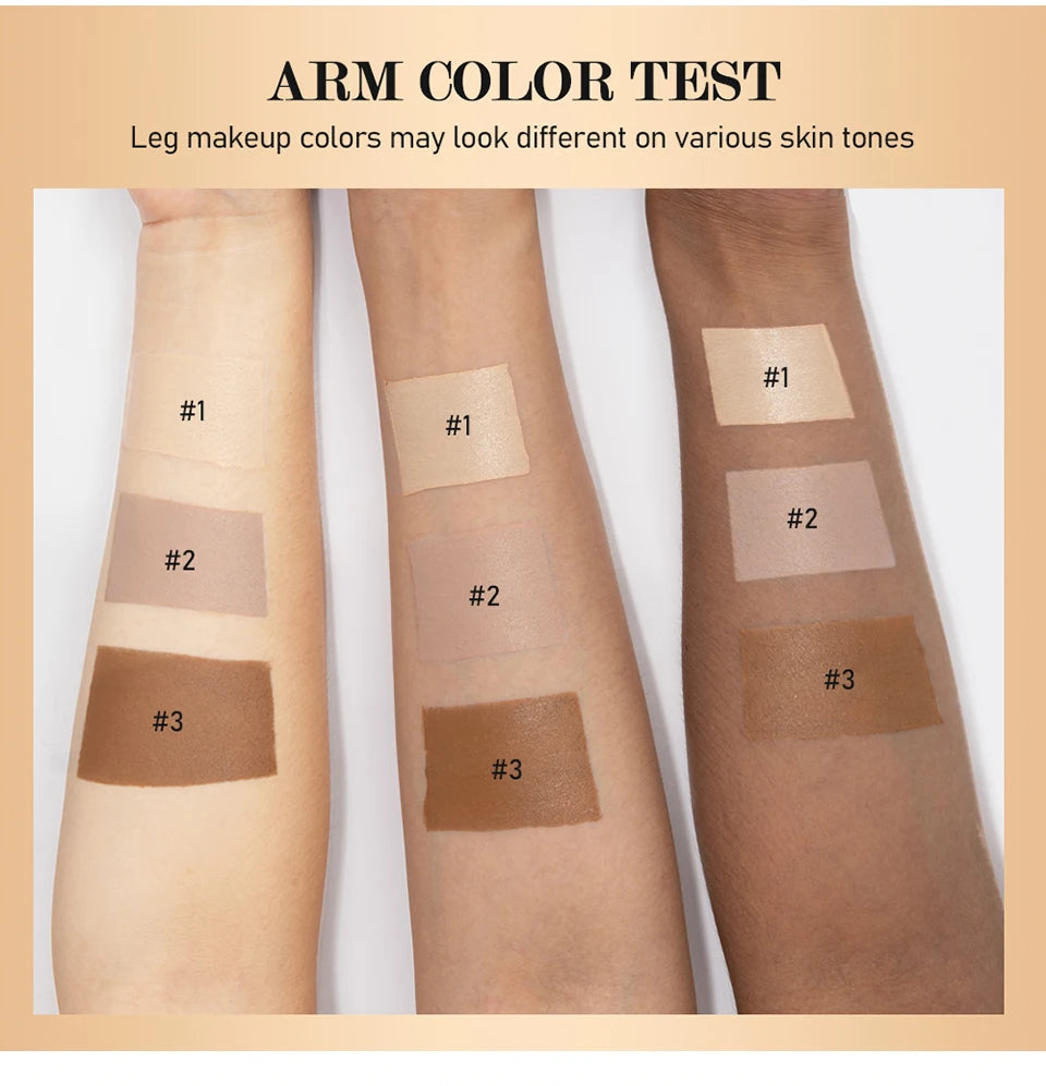 Waterproof Body Foundation and Leg Makeup with Applicator Glove