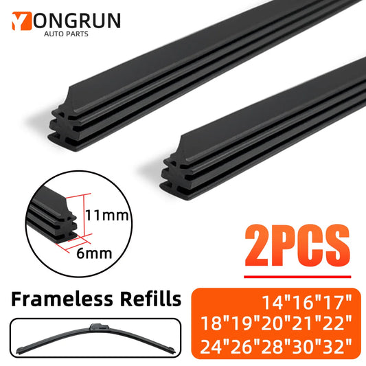 Universal Car Windshield Wiper Blade Rubber Refill Strips
