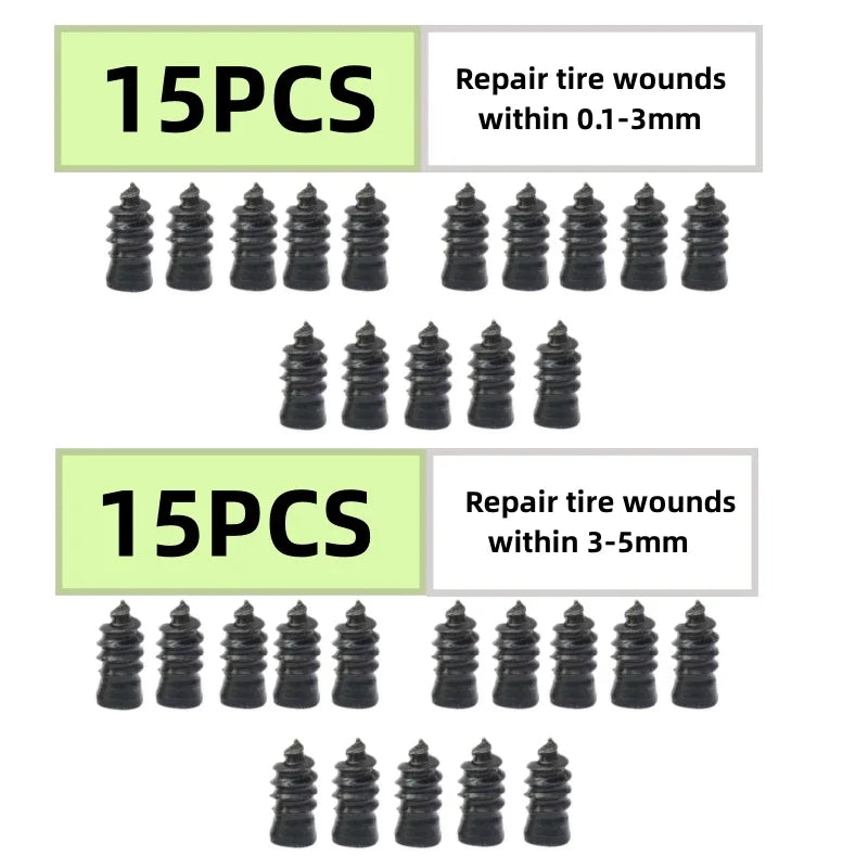 Tire Repair Rubber Nails Puncture Seal Kit for Car Motorcycle Bike - 16