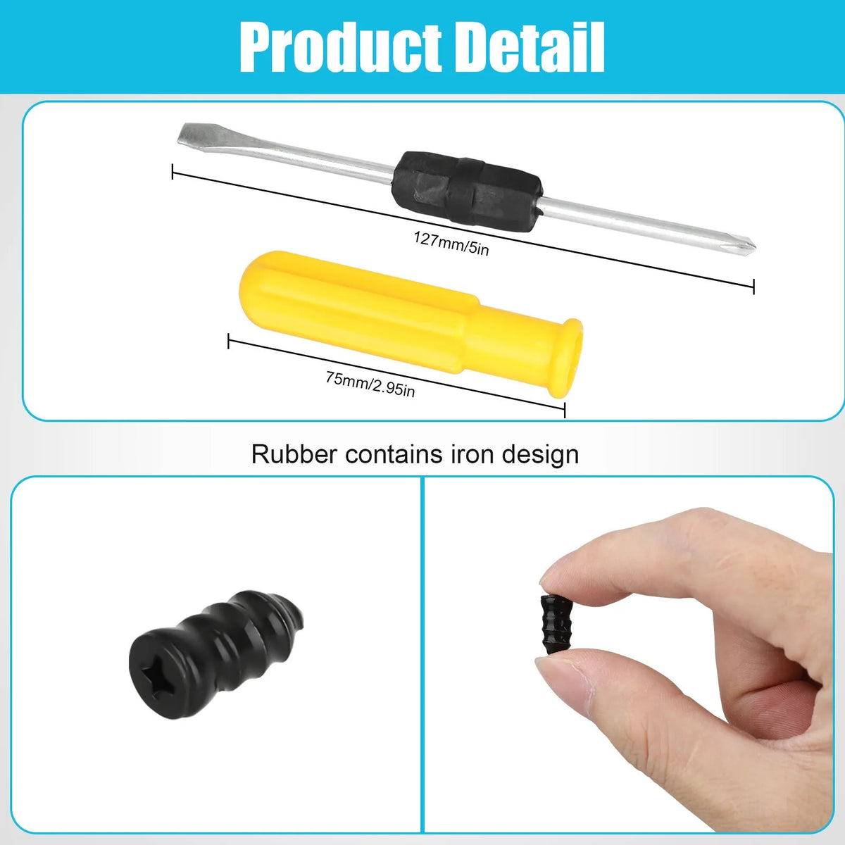 Emergency Tire Puncture Repair Kit for Cars and Motorcycles