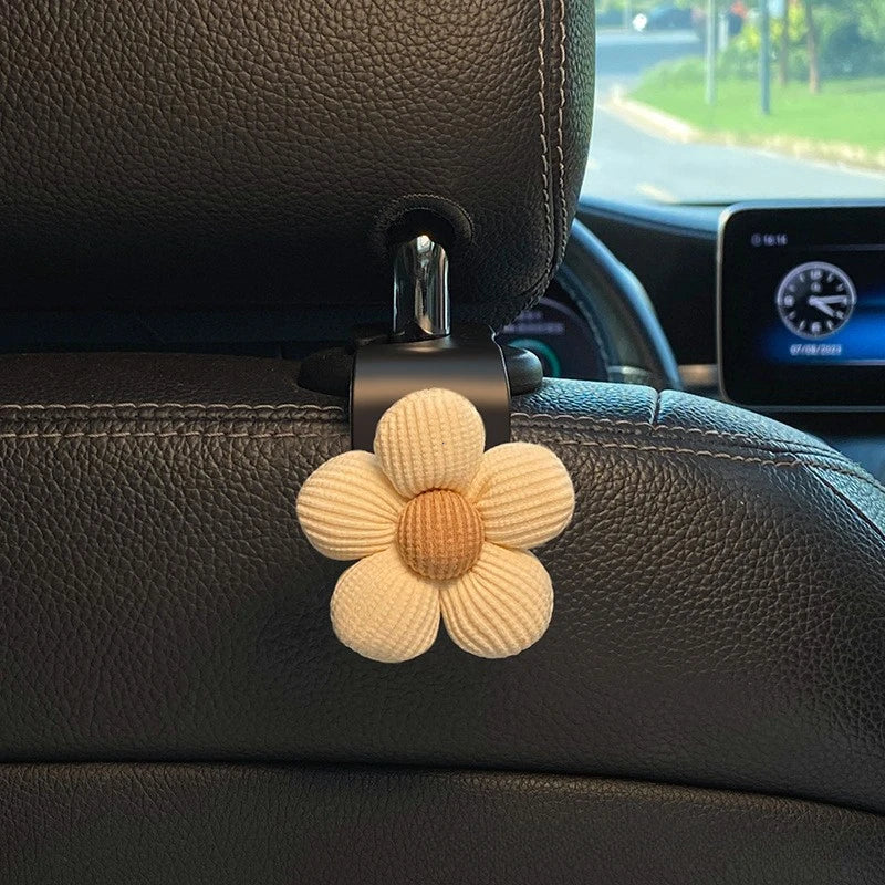 Universal Car Seat Headrest Flower Hook Organizer