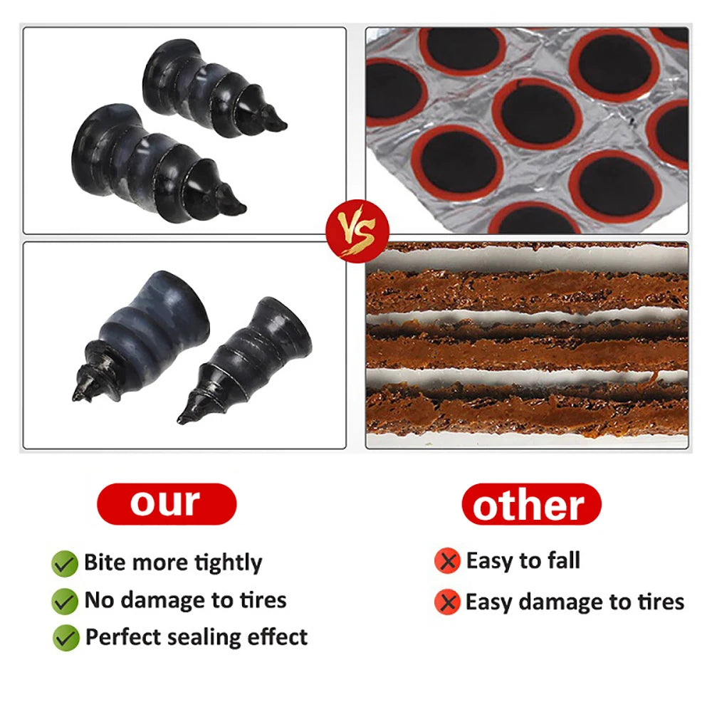 Quick Tubeless Tire Puncture Repair Nails for Car and Motorcycle