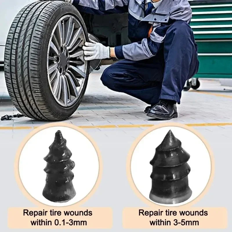 Emergency Tire Puncture Repair Rubber Screws - 2