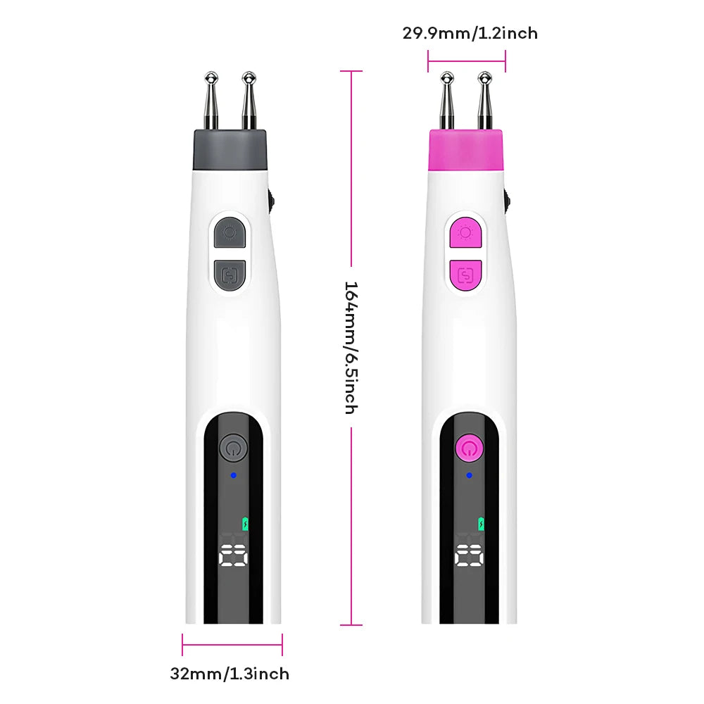 Electric Dual-Head Meridian Massage Pen for Muscle Relief - 14