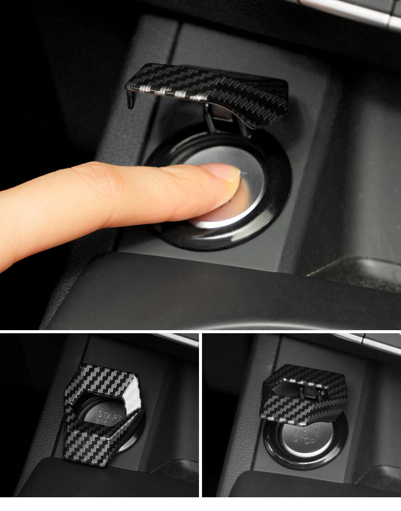 Car Engine Push Button Start Stop Protective Cover - 12