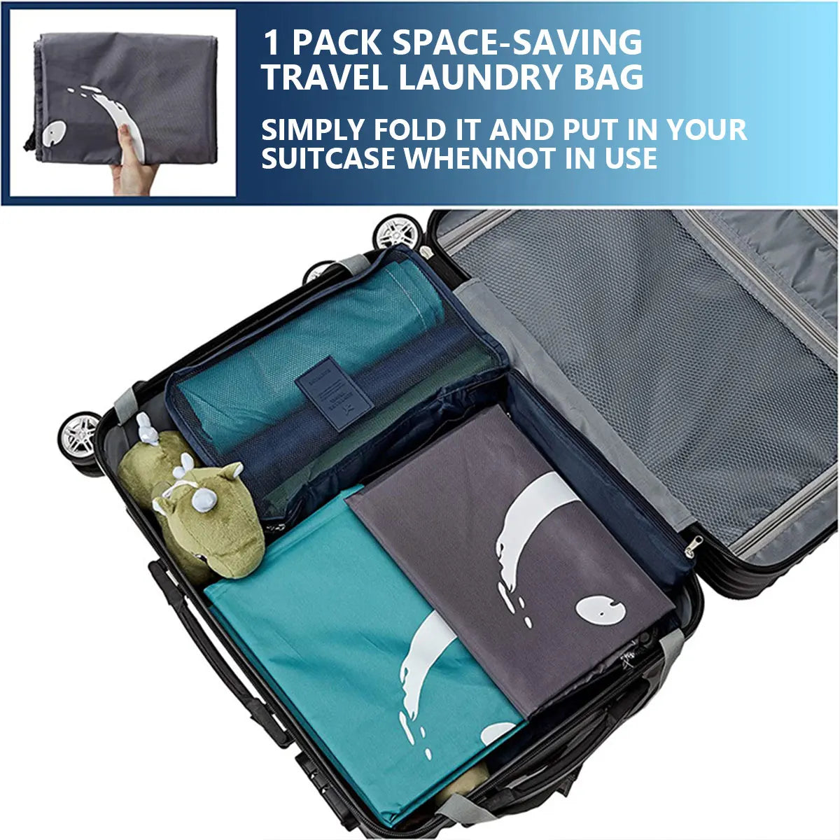 Large Travel Drawstring Laundry Bag
