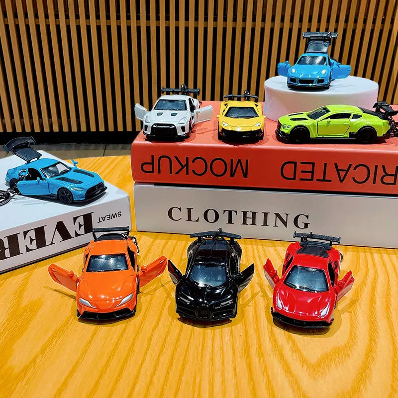 Sports Car Model Keychain for Keys and Bags