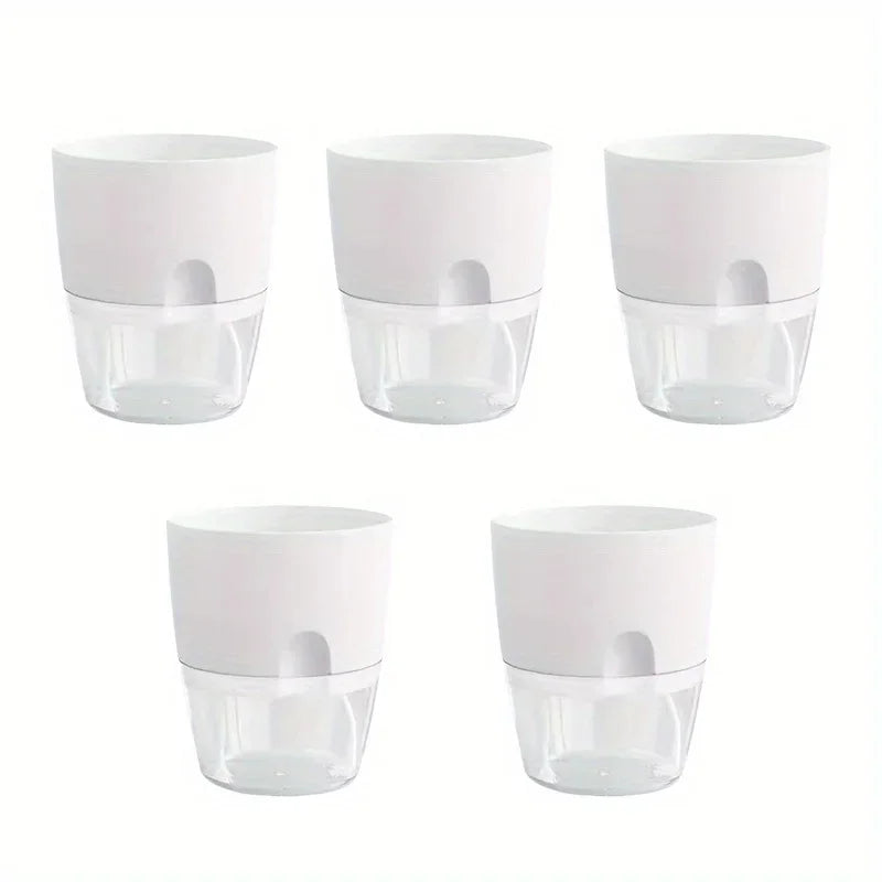 Self Watering Flower Pot Set Double Layer Hydroponic Plant Planter
