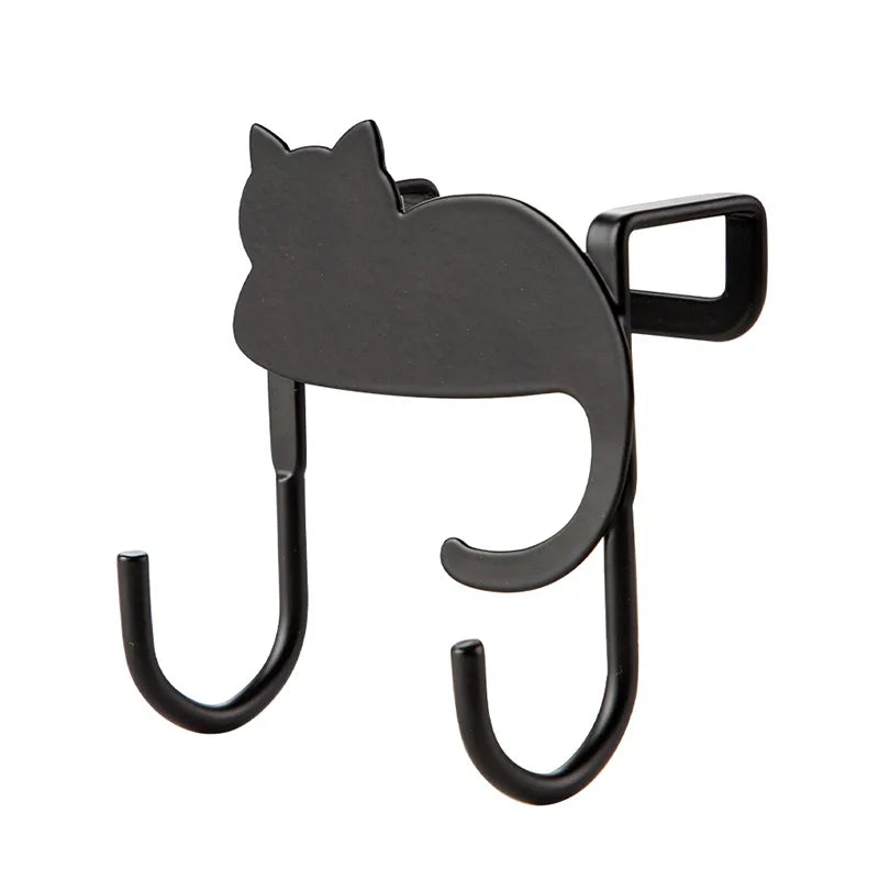Cute Cat Over-the-Door Cabinet Organizer Hooks