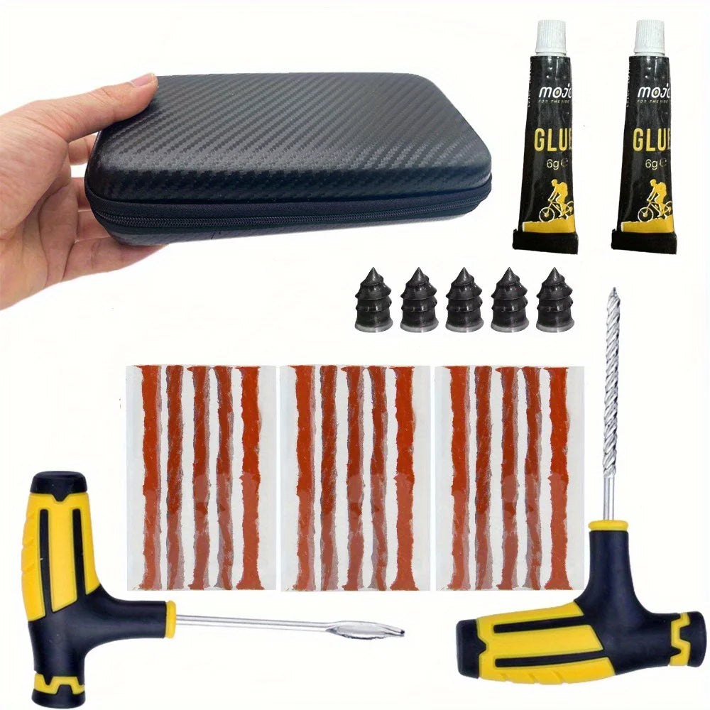 Emergency Tire Puncture Repair Kit for Cars and Trucks - 14